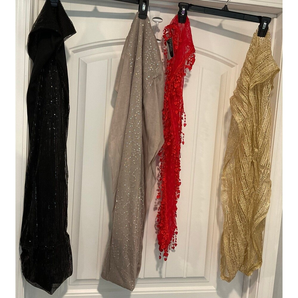 NWT & NWOT Multi-color Embellished Infinity Scarf Bundle of 4